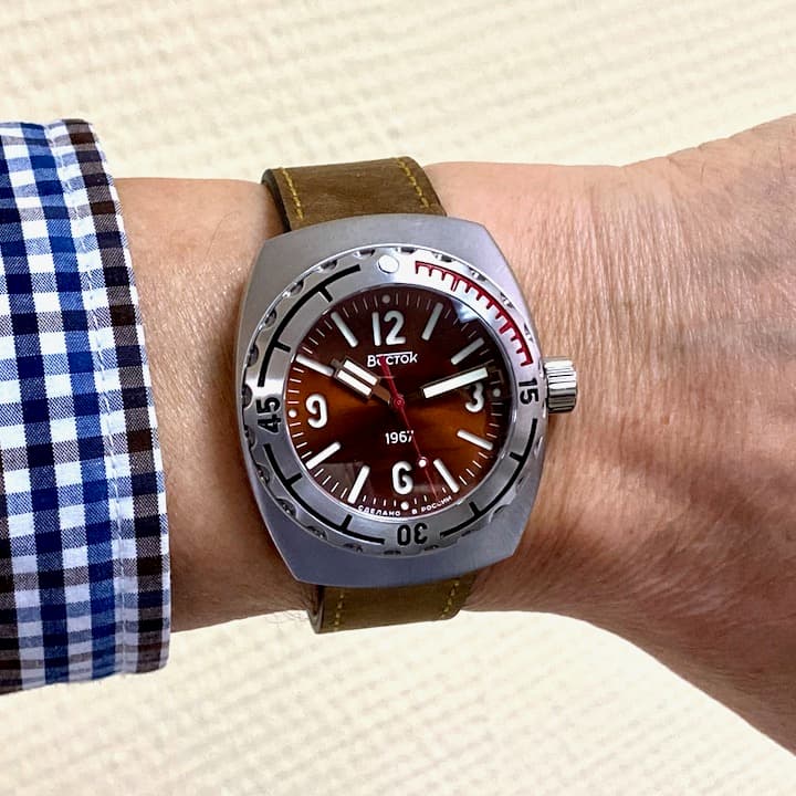 ВОСТОК АМФИБИЯ 1967, сапфировое стекло (190040)