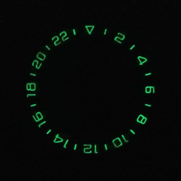 24-часовой безель ВОСТОК КОМАНДИРСКИЕ с пружиной, черное PVD покрытие, СуперЛюмиНова (65k-5/2)