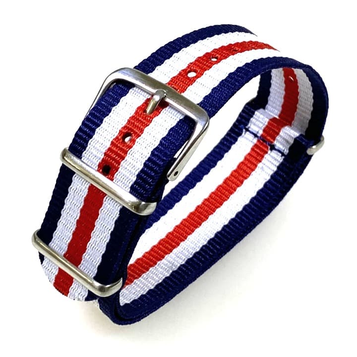 нейлоновый ремешок НАТО 20 мм сине-бело-красный (NATO20-10)