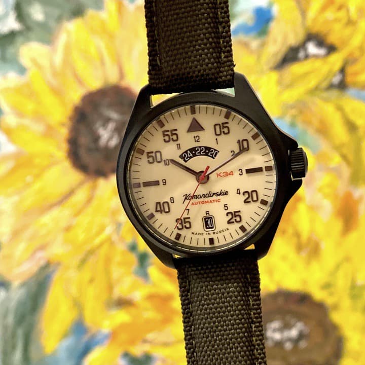 ВОСТОК КОМАНДИРСКИЕ с индикатором 24-часового времени, люминесцентный циферблат (346790)