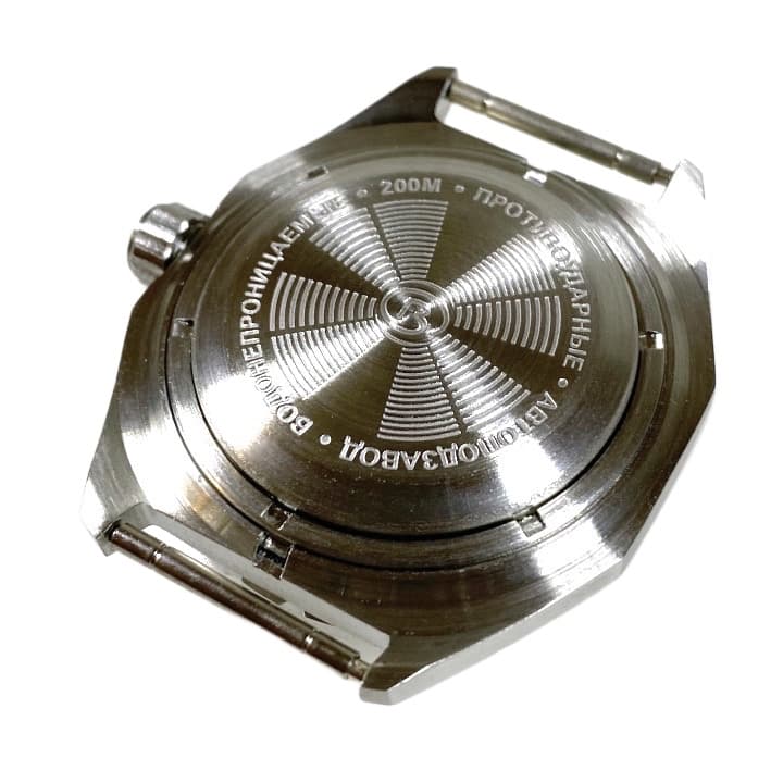 Корпус ВОСТОК 650, брашированный, безель с синем вкладышем (650ksb / 4)