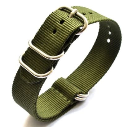 22 мм ремешок ZULU для часов VOSTOK, нейлон, военный зеленый, ZULU01-22 мм