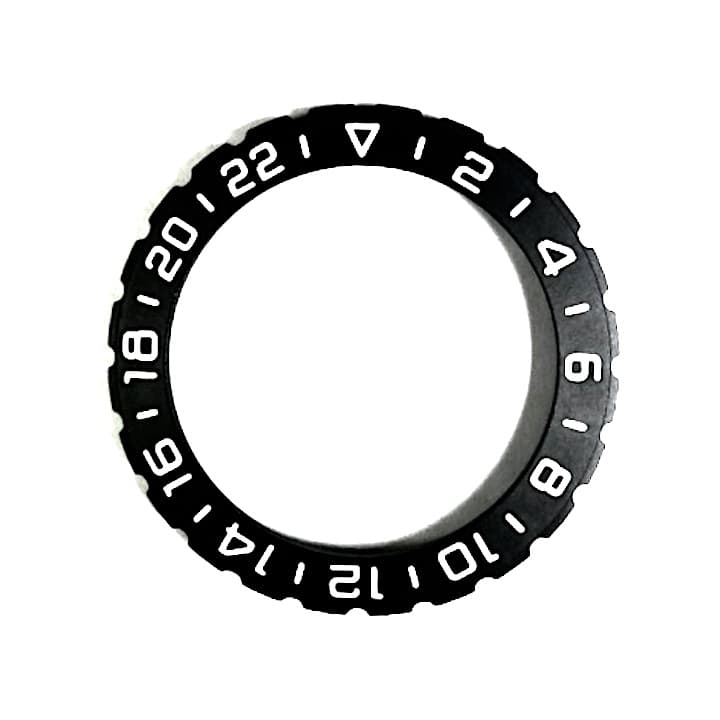 24-часовой безель ВОСТОК КОМАНДИРСКИЕ с пружиной, черное PVD покрытие, СуперЛюмиНова (65k-5/2)