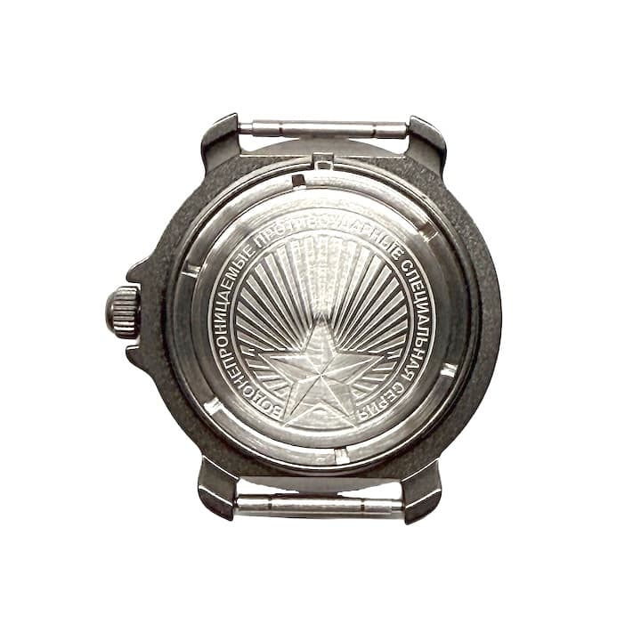 Корпус 816 для часов ВОСТОК КОМАНДИРСКИЕ с ручным заводом, покрытый карбонитридом титана, сатинированный, в комплекте 816ksb / 2