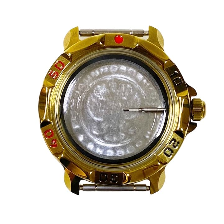 Корпус 819 для часов VOSTOK KOMANDIRSKIE с ручным заводом, покрытый нитридом титана, полированный, в комплекте 819ksb