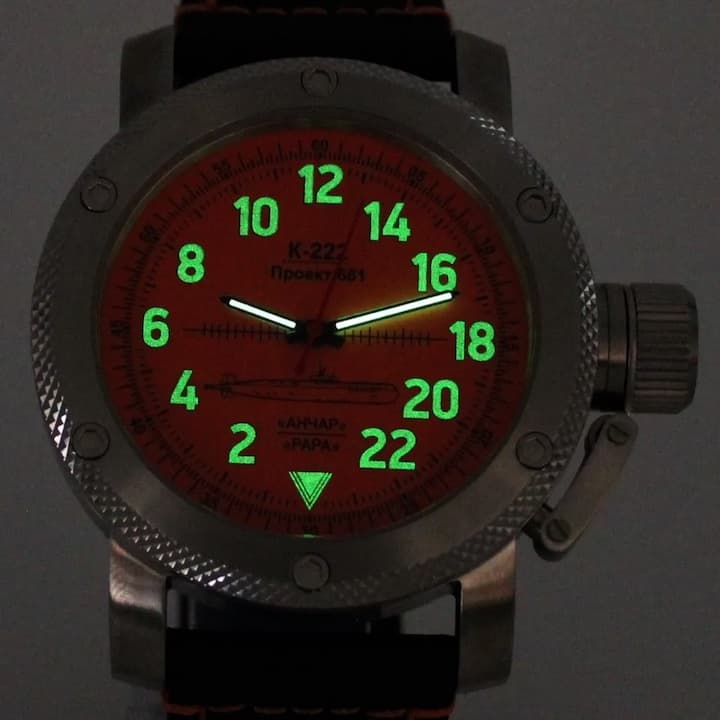 ТРИУМФ ПОДВОДНАЯ ЛОДКА АНЧАР, 24-часовые время, сапфировое стекло (1033.015)