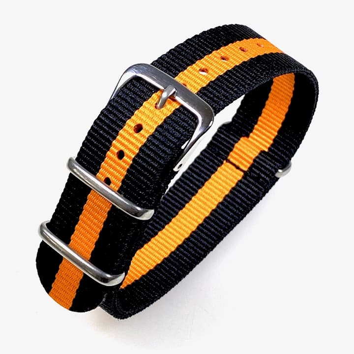 20 мм нейлоновый ремешок НАТО черно-оранжевый (NATO20-20)