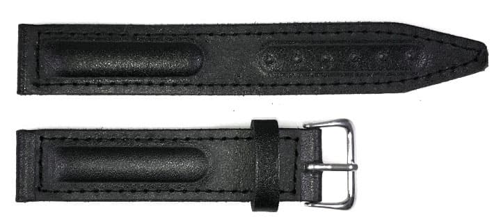 18 мм VOSTOK кожаный ремешок, черный (LD18-01)