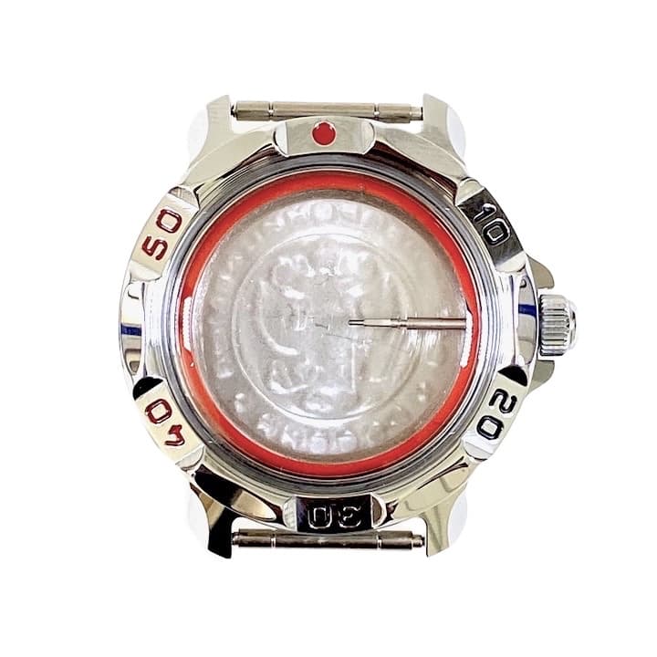 Корпус 811 для часов VOSTOK KOMANDIRSKIE с ручным заводом, хромированный, полированный, в комплекте 811ksb