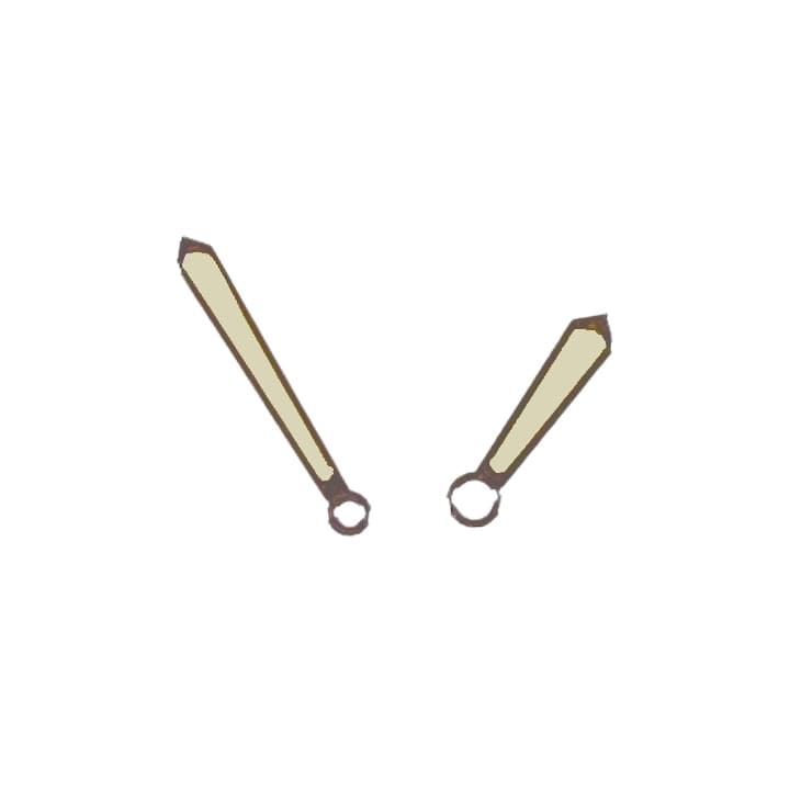 Серебряные винтажные стрелки меч ВОСТОК КОМАНДИРСКИЕ (PAAR36)