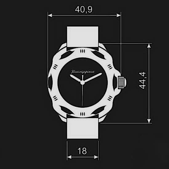 Корпус 211 для часов VOSTOK KOMANDIRSKIE с ручным заводом, хромированный, полированный, в комплекте 211ksb