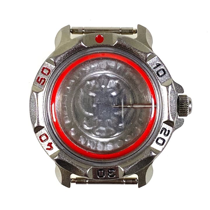 Корпус 816 для часов ВОСТОК КОМАНДИРСКИЕ с ручным заводом, покрытый карбонитридом титана, сатинированный, в комплекте 816ksb / 2