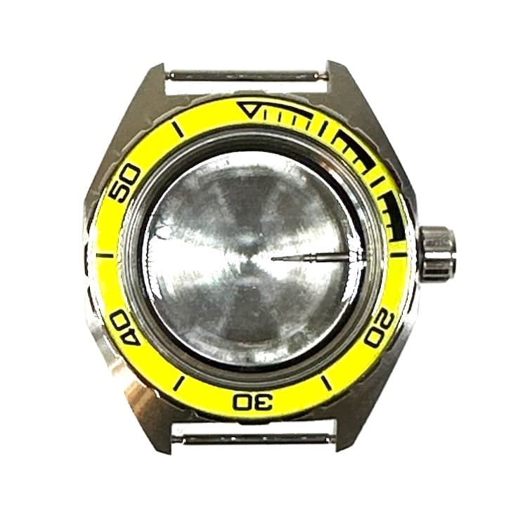 Корпус ВОСТОК 650, брашированный, безель с белым вкладышом (650ksb / 6)