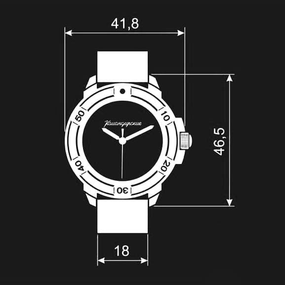 Корпус 431 для часов VOSTOK KOMANDIRSKIE с ручным заводом, хромированный, полированный, в комплекте 431ksb