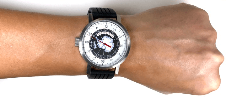 ANTARCTICA одной рукой - Автоматические часы от UMNYASHOV, нержавеющая сталь, стеклянная задняя крышка, матовая, ø50mm