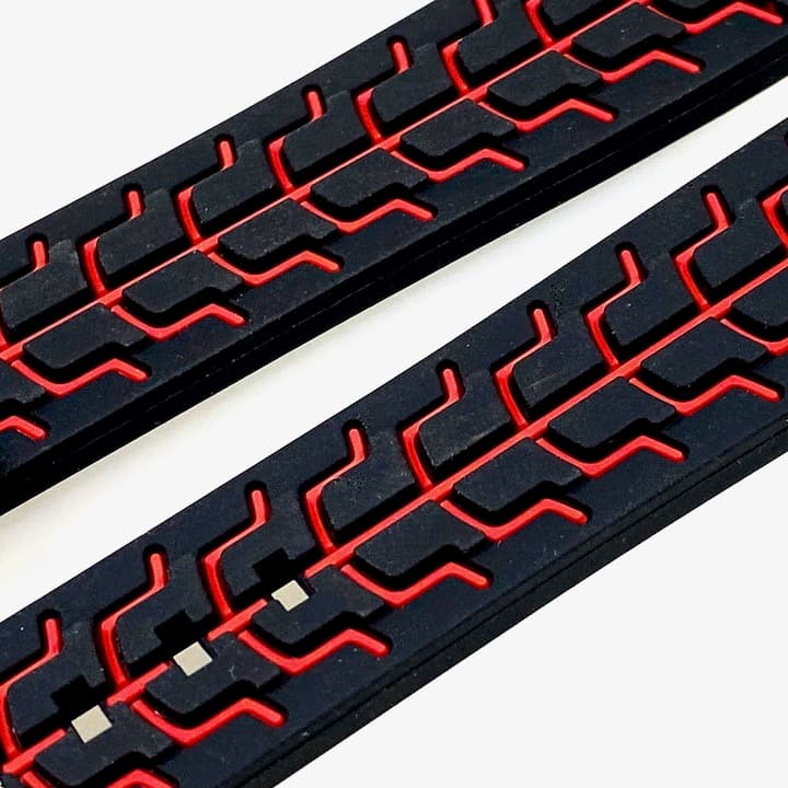 20 мм ВОСТОК силиконовый ремешок СПОРТ, черный / красный (PUS02-20mm)