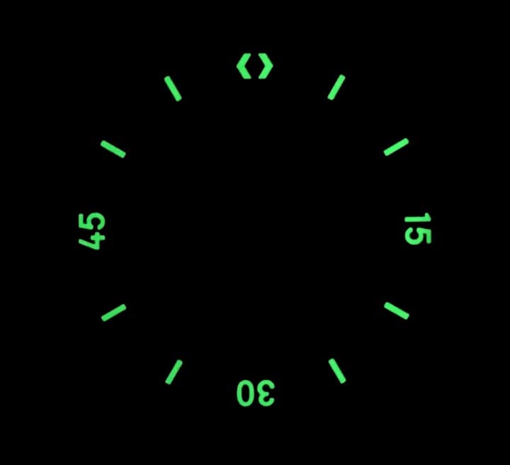 Безель черный PVD ВОСТОК АМФИБИЯ КОМАНДИРСКИЕ с пружиной (LU-MAS-01)
