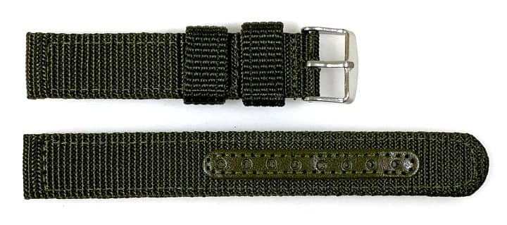 22 мм нейлоновый  хаки из двух частей с пряжкой