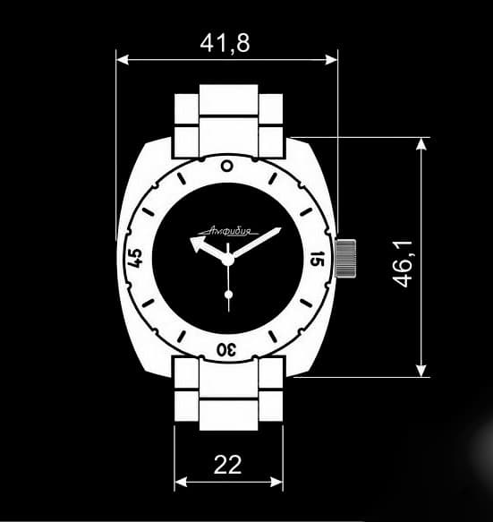 Корпус ВОСТОК 150, полированный с брошюрованным безелем (150ksb / 1)