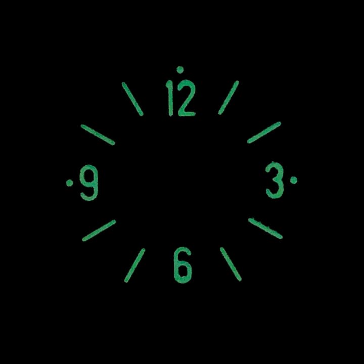 Циферблат 660 -4 Восток Амфибия Scuba Dude c черной светомассой (слабо светит)