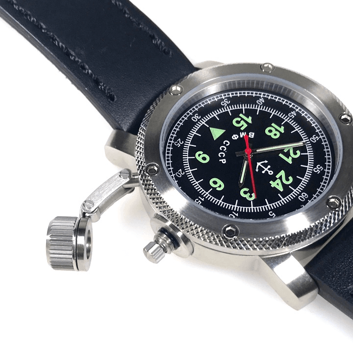 "ВМФ РОССИИ" - 24-часовые автоматические часы от TRIUMPH с механизмом ВОСТОК, нержавеющая сталь, ø47мм