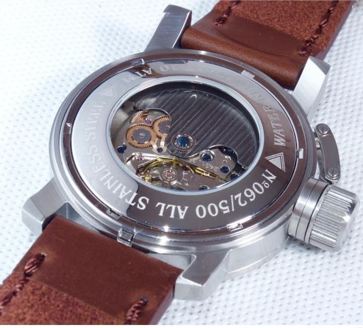 "US NAVY OHIO CLASS" - 24-часовые автоматические часы от TRIUMPH с механизмом ВОСТОК, нержавеющая сталь, ø47мм