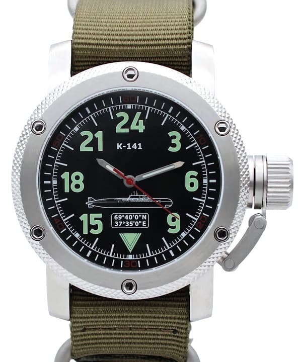 ТРИУМФ ПОДВОДНАЯ ЛОДКА КУРСК, 24-часовые время, сапфировое стекло (1089.21)