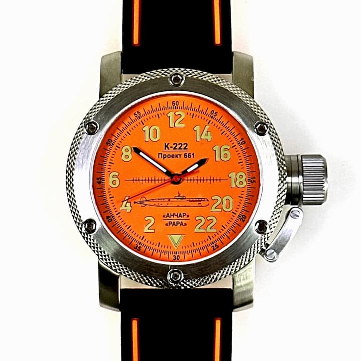 ТРИУМФ ПОДВОДНАЯ ЛОДКА АНЧАР, 24-часовые время, сапфировое стекло (1033.015)