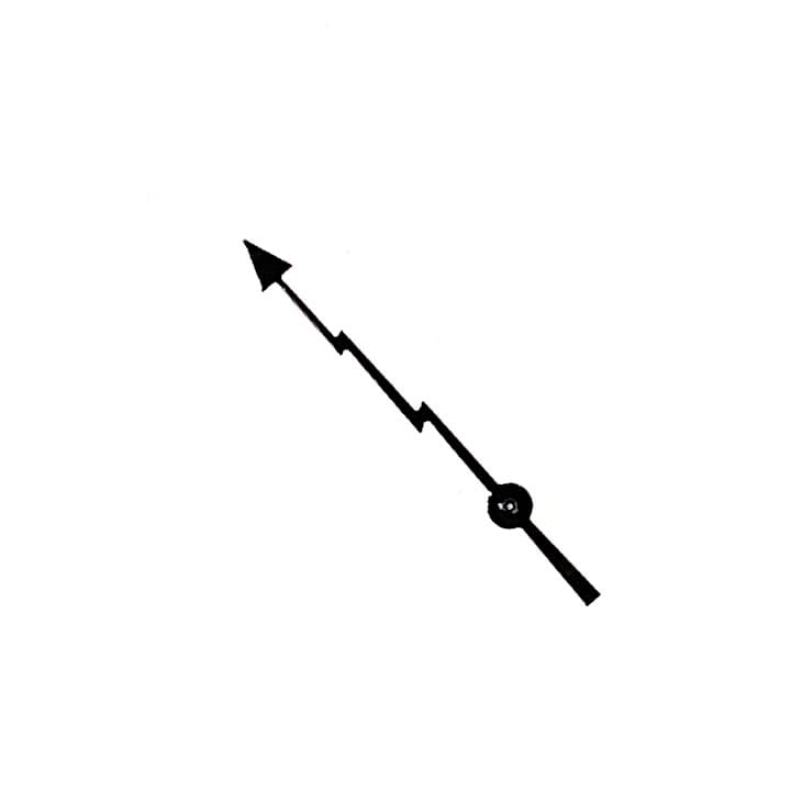Черная секундная стрелка ВОСТОК АМФИБИЯ КОМАНДИРСКИЕ (SEK105)