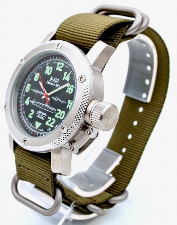 ТРИУМФ ПОДВОДНАЯ ЛОДКА АНЧАР, 24-часовые время, сапфировое стекло (1034.21)