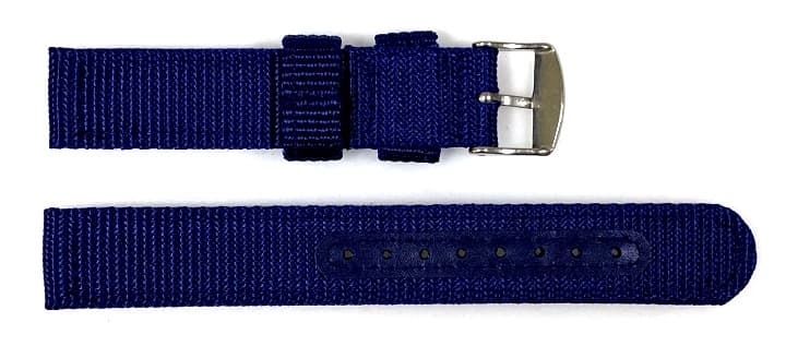 22 мм нейлоновый синий браслет из двух частей с пряжкой