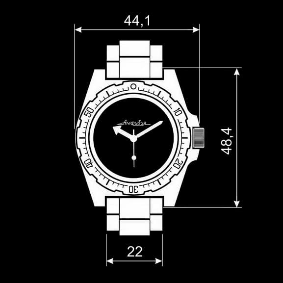 Корпус ВОСТОК 110, полированный, полированный безель (110ksb / 1)