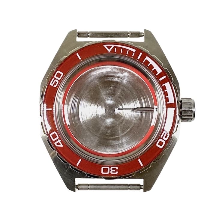 Корпус ВОСТОК 650 безель с красным вкладышом (650ksb / 7)