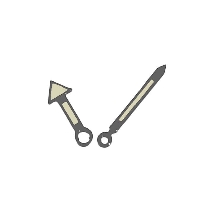 Серебряные стрелки ВОСТОК АМФИБИЯ Ретро СуперЛюмиНова (PAAR01-2)