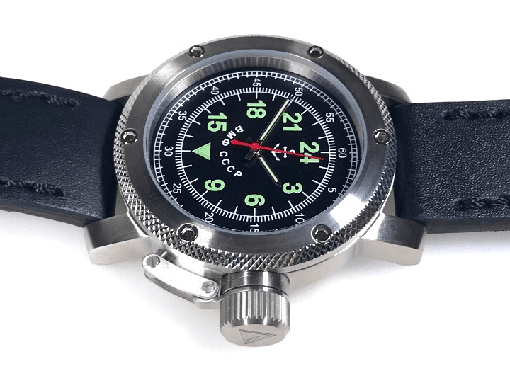 "ВМФ РОССИИ" - 24-часовые автоматические часы от TRIUMPH с механизмом ВОСТОК, нержавеющая сталь, ø47мм