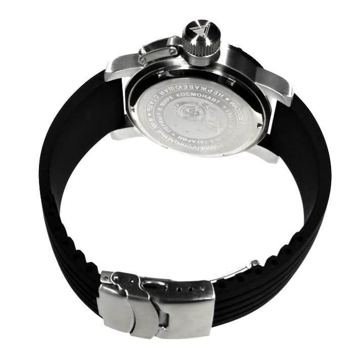 24-часовые часы "ЮРИЙ ГАГАРИН" от TRIUMPH с механизмом RAKETA, нержавеющая сталь, матовый корпус, водонепроницаемость 100 м, ø47 мм