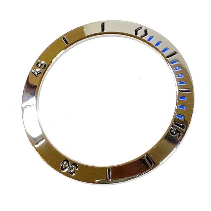 Безель ВОСТОК АМФИБИЯ  с пружиной, синие минуты (12k-1/1)