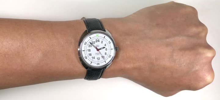 Российские 24-часовые авиационные часы "ПИЛОТ" от TRIUMPH с механизмом VOSTOK, хромированные, полированные, ø39 мм