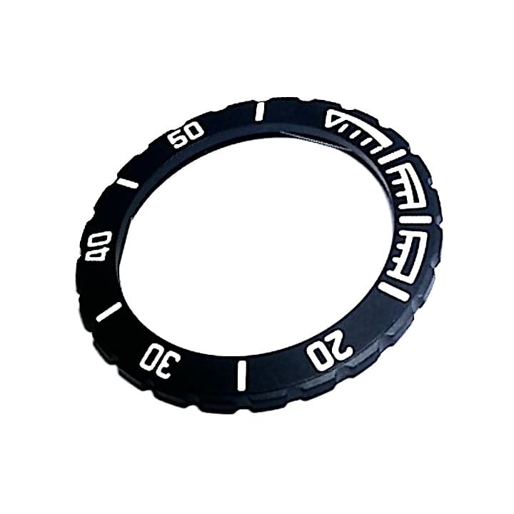 Безель ВОСТОК КОМАНДРСКИЕ с пружиной, черный PVD, СуперЛюмиНова (65k-2/2)