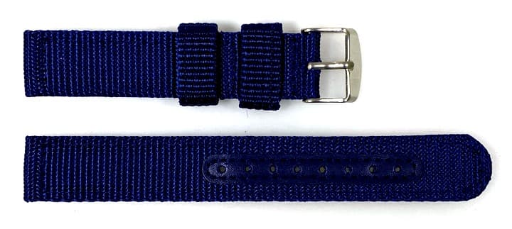 22 мм нейлоновый синий браслет из двух частей с пряжкой
