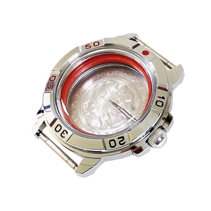 Корпус 431 для часов VOSTOK KOMANDIRSKIE с ручным заводом, хромированный, полированный, в комплекте 431ksb