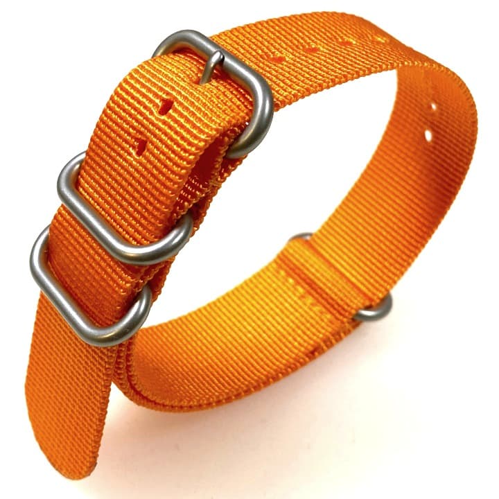 ремешок ZULU 20 мм для часов VOSTOK, нейлон, оранжевый, ZULU03-20мм