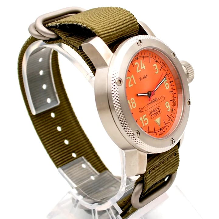 ТРИУМФ ПОДВОДНАЯ ЛОДКА КУРСК, 24-часовые время, сапфировое стекло (1088.21)