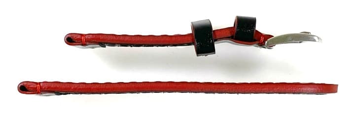 20 мм, ВОСТОК, ремешок АВИАТОР, телячья кожа, черный с красной строчкой (LD20-05)