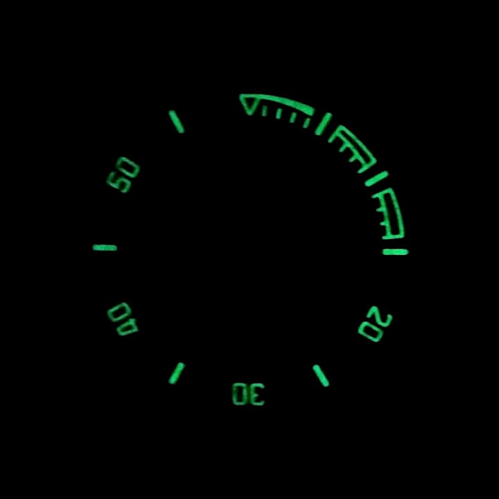 Безель ВОСТОК КОМАНДРСКИЕ с пружиной, черный PVD, СуперЛюмиНова (65k-2/2)