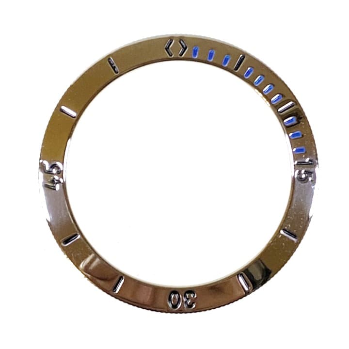 Безель ВОСТОК АМФИБИЯ  с пружиной, синие минуты (12k-1/1)