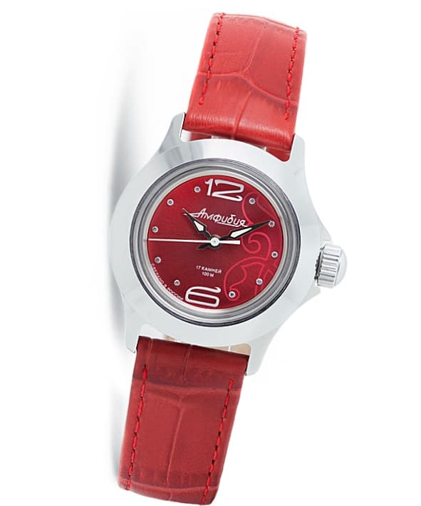 Российские женские часы "АМФИБИЯ" от VOSTOK, хромированные, полированные, ø34 мм 2409 / 051339